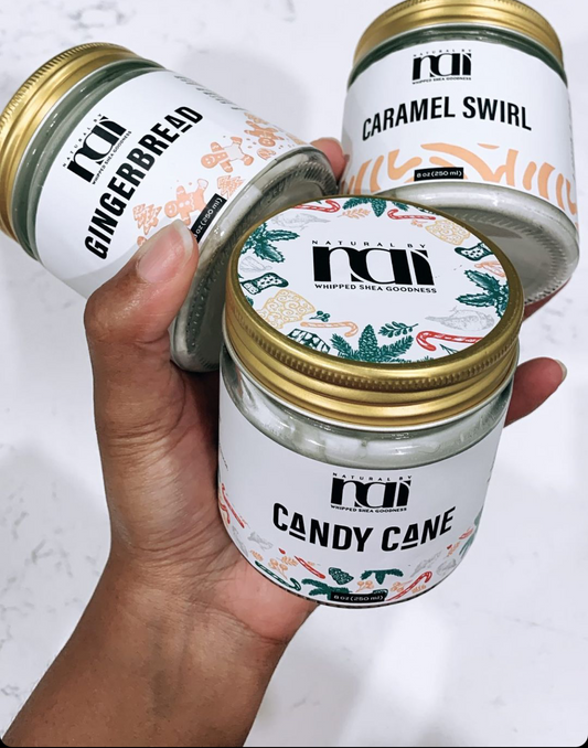 Holiday Set Bundle - Whipped Shea Goodness ( Gingerbread, Candy Cane, Caramel Swirl)